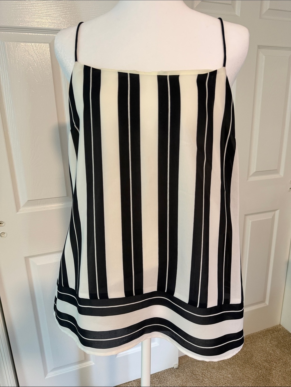 Banana Republic Navy and White Striped Camisole - 10